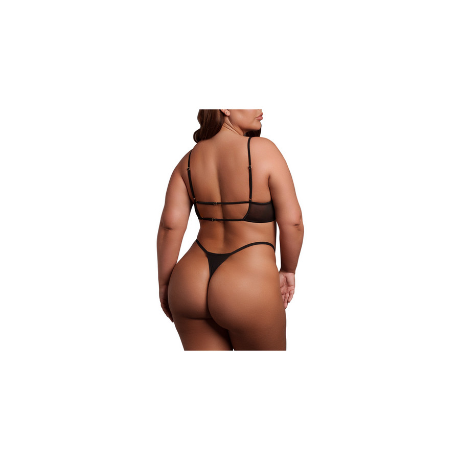 Soutien-Gorge Transparent Grande Taille Bravia Noir