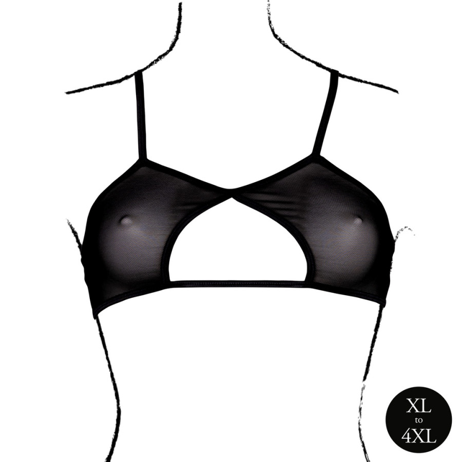 Soutien-Gorge Transparent Grande Taille Bravia Noir