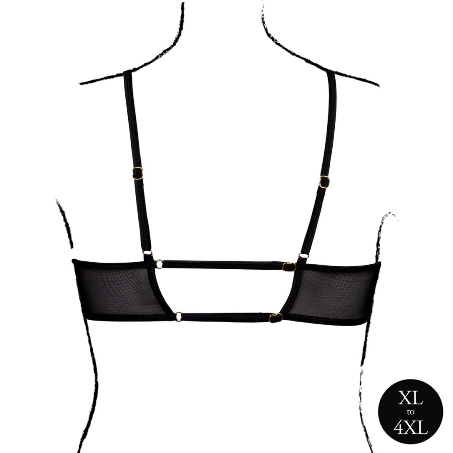 Soutien-Gorge Transparent Grande Taille Bravia Noir
