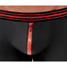 Boxer avec zip Tillio Noir-Rouge