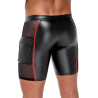 Short avec zip Ormeto Noir-Rouge