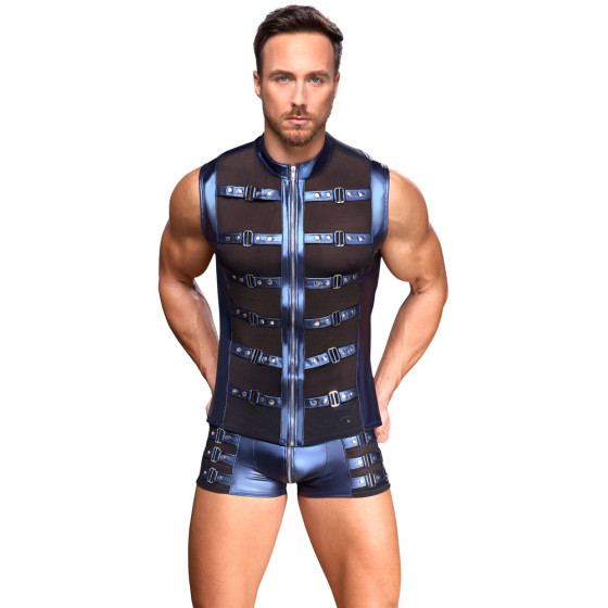 Boxer avec zip Eclino Bleu métallisé