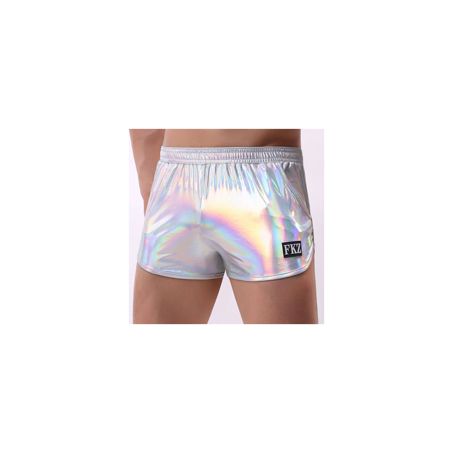 Short brillant Fakiz Gris argenté Short brillant Fakiz Gris argenté