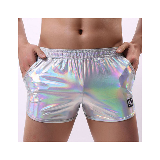Short brillant Fakiz Gris argenté