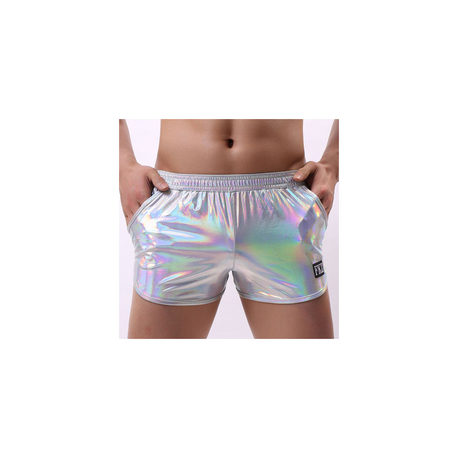 Short brillant Fakiz Gris argenté