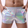 Short brillant Fakiz Gris argenté