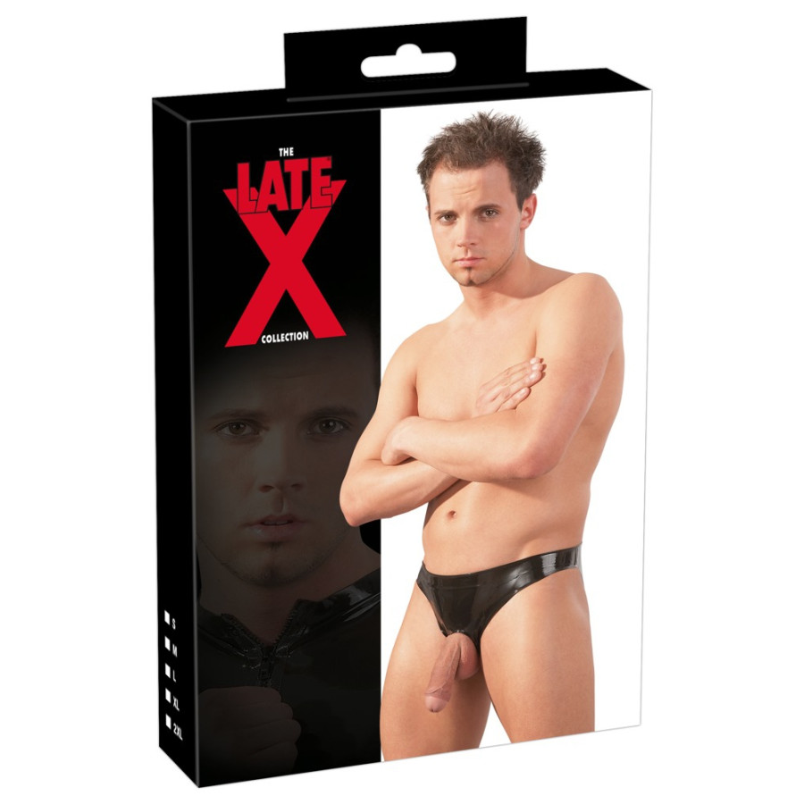 Slip en latex avec Ouverture à l'avant