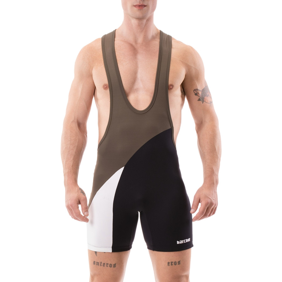 Body Singlet Luckenwalde Kaki-Noir-Blanc