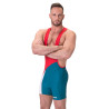 Body Singlet Luckenwalde Rouge-Bleu pétrole