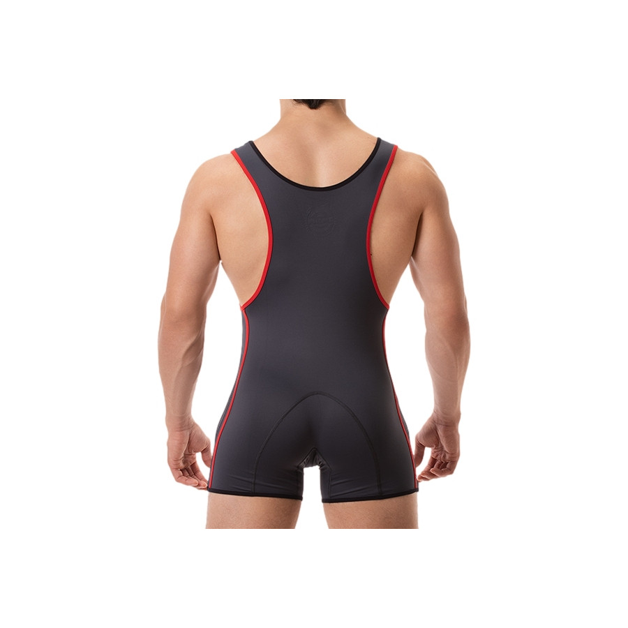 Combi Singlet Allan Anthracite-Rouge