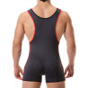 Combi Singlet Allan Anthracite-Rouge