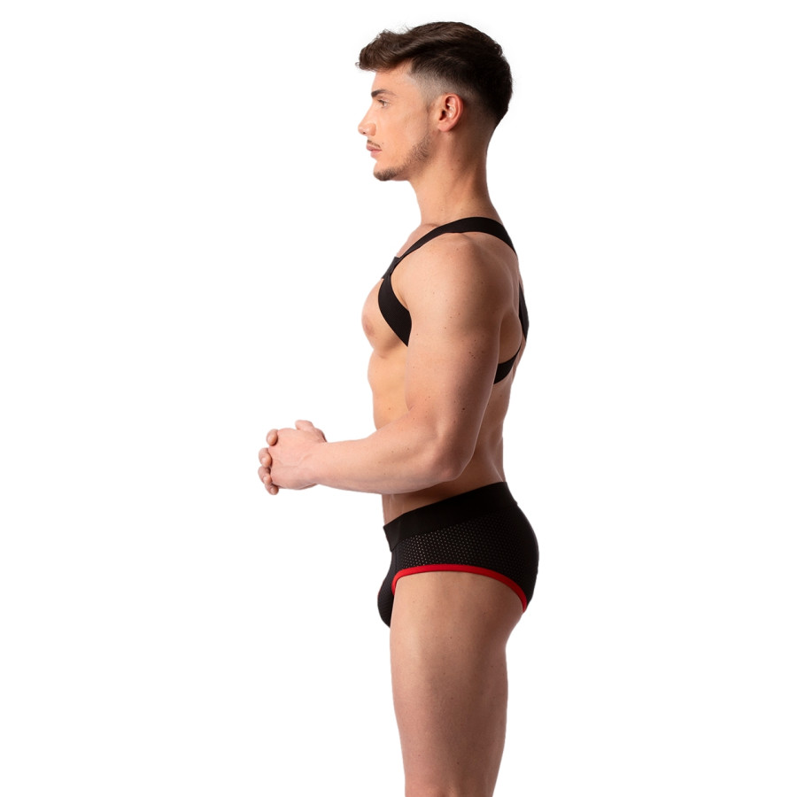 Slip Sicile Noir-Rouge