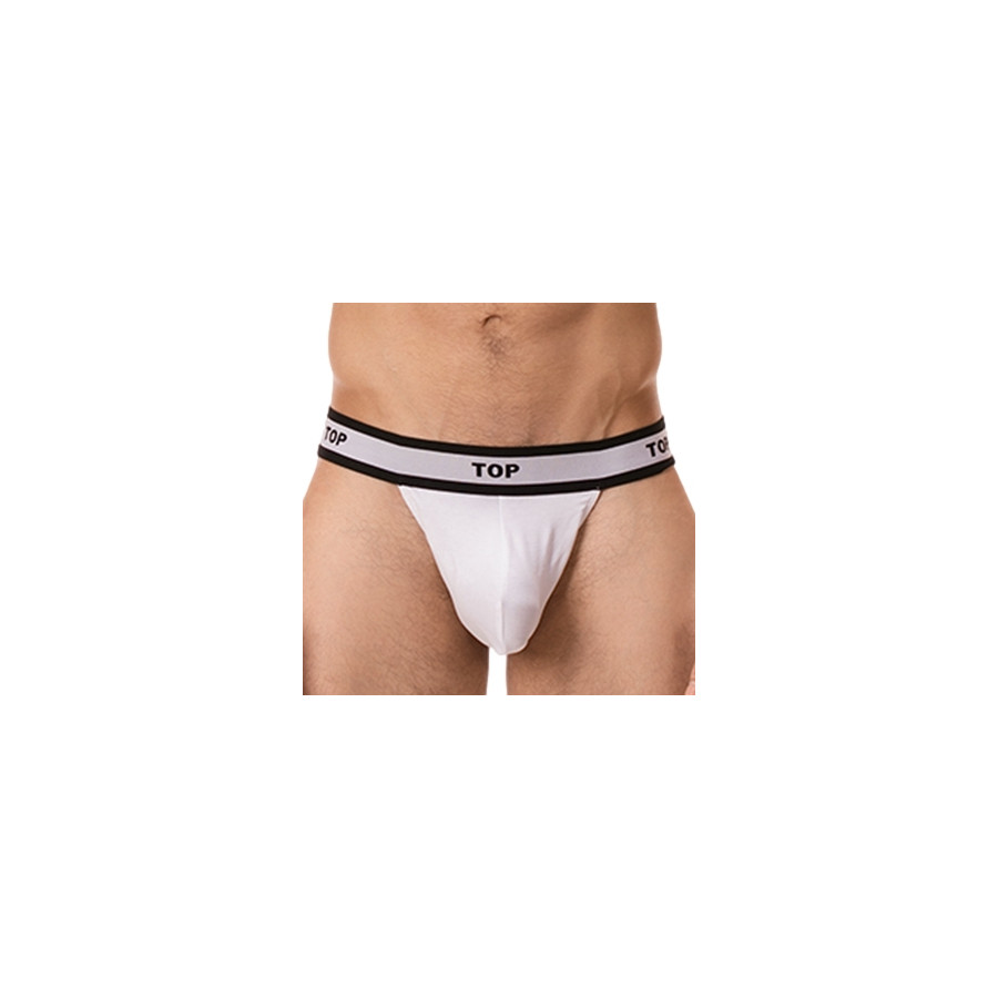 String Cache-sexe Top Blanc