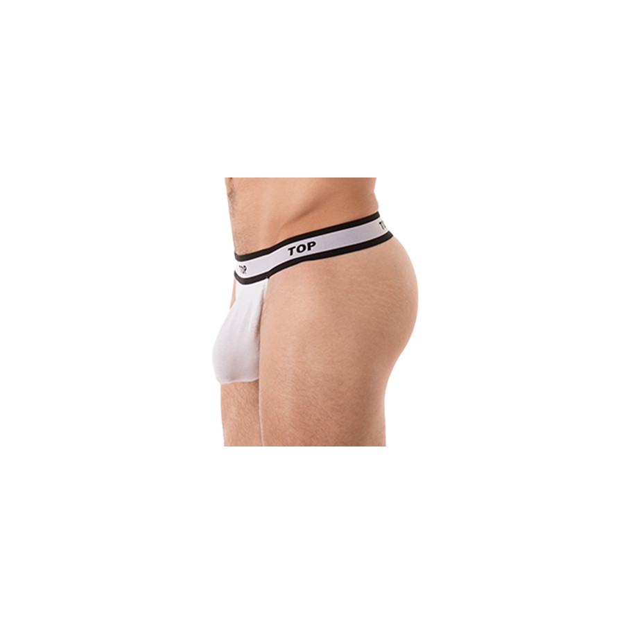 String Cache-sexe Top Blanc