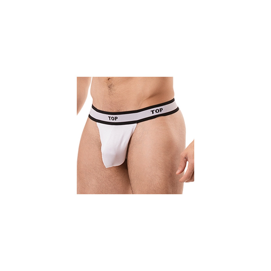 String Cache-sexe Top Blanc