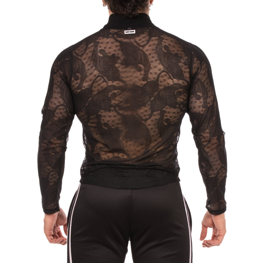 T-shirt Dentelle Mete Noir