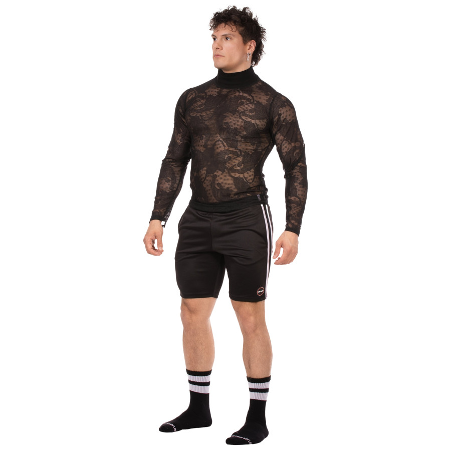 T-shirt Dentelle Mete Noir