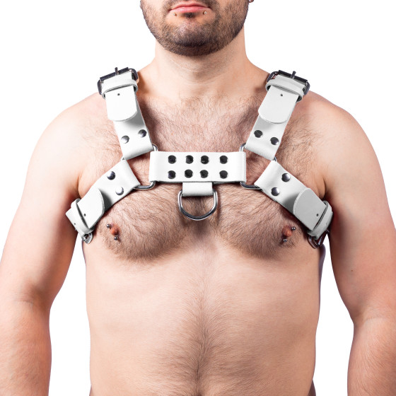 Harnais en cuir Buckle Blanc