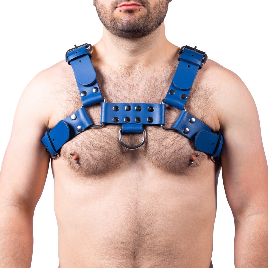 Harnais en cuir Buckle Bleu