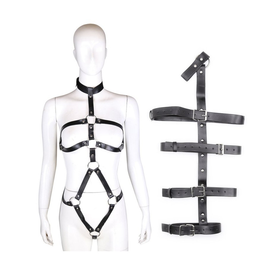 Harnais Entier avec Attaches de Bras Black Restrains