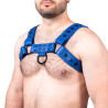 Harnais en cuir Snap Bleu