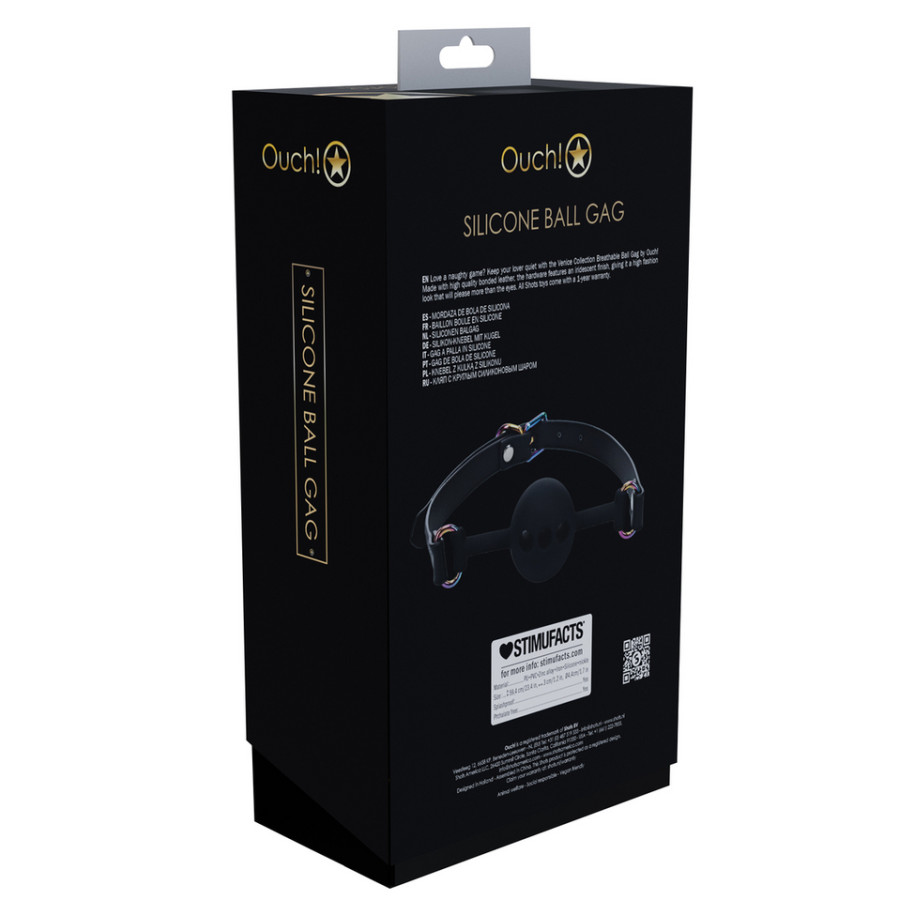 Bâillon-Boule Venise 41mm Noir