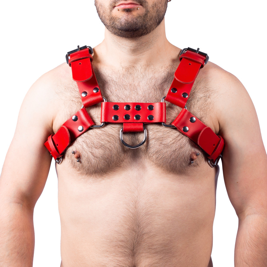 Harnais en cuir Buckle Rouge Harnais en cuir Buckle Rouge