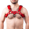 Harnais en cuir Buckle Rouge