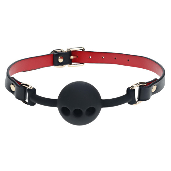 Bâillon-Boule Milan 41mm Noir et Rouge