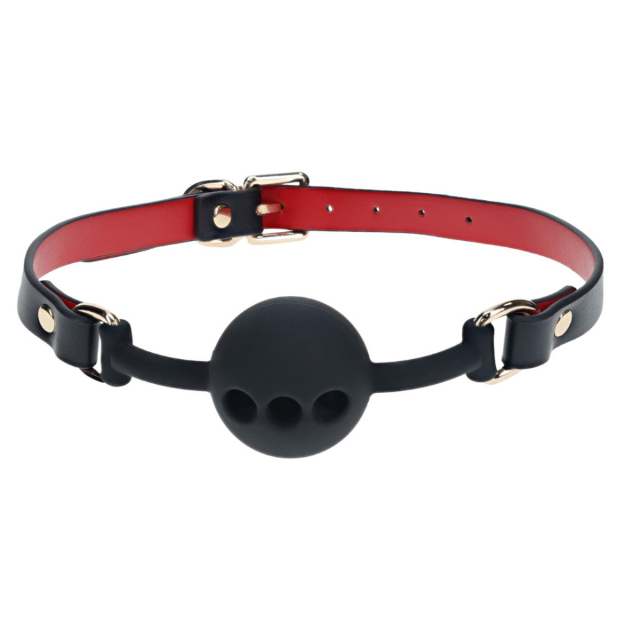 Bâillon-Boule Milan 41mm Noir et Rouge