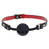 Bâillon-Boule Milan 41mm Noir et Rouge
