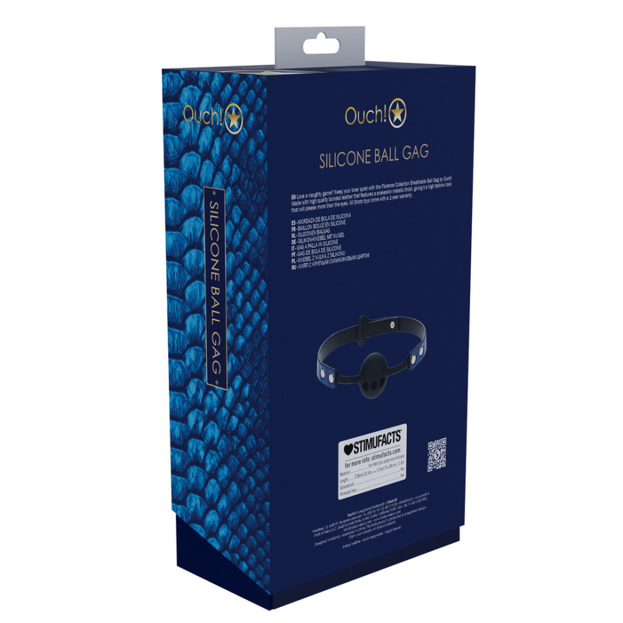 Bâillon-Boule Florence 41mm Bleu
