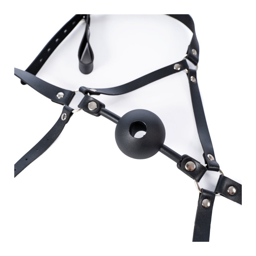 Bâillon-Boule percé Enjoy Wax 49mm Noir