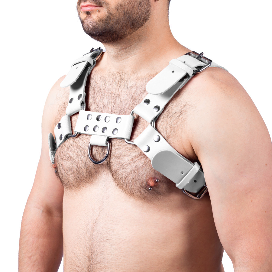 Harnais en cuir Buckle Blanc