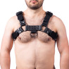 Harnais en cuir Buckle Noir