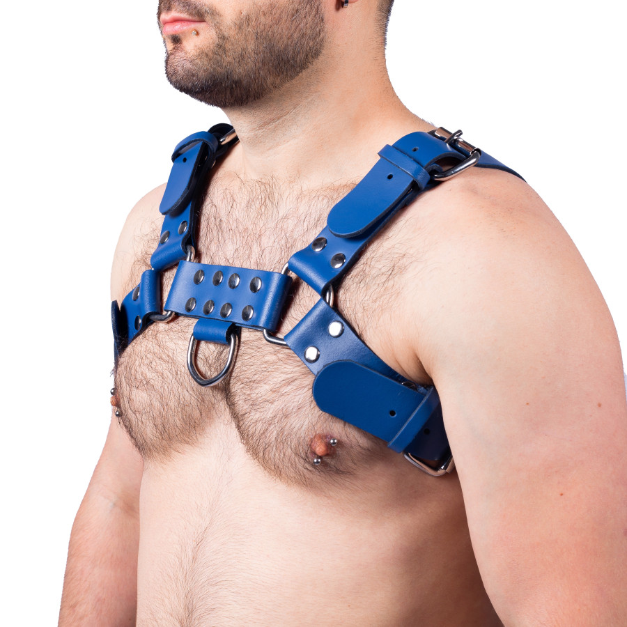 Harnais en cuir Buckle Bleu