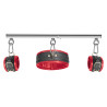 Kit Barre de maintien Collier et Menottes Simply Dom Rouge et Noir