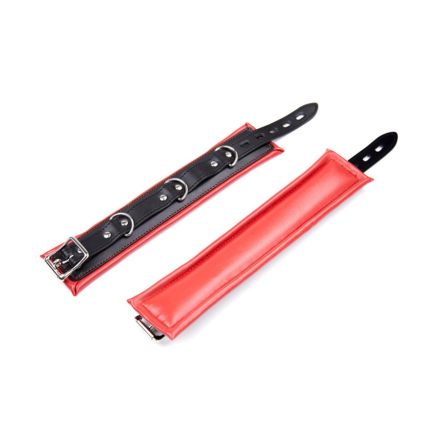 Kit Barre de maintien Collier et Menottes Simply Dom Rouge et Noir