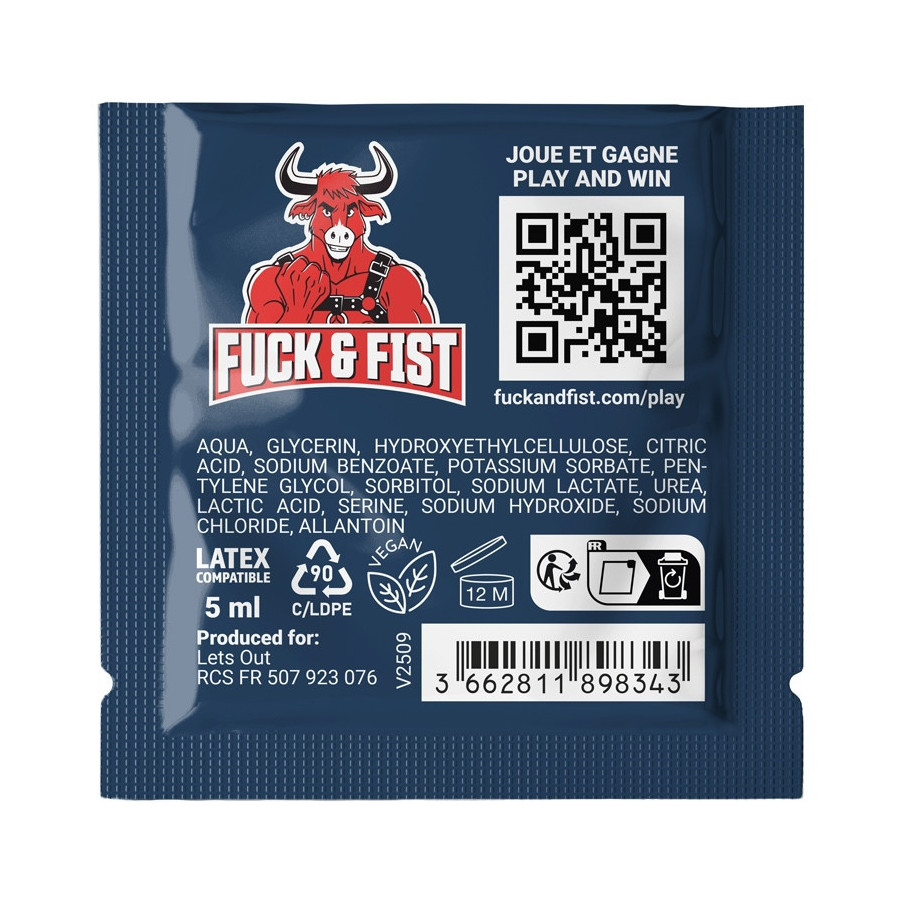 Dosette Lubrifiant Fuck & Fist Water 5ml x650