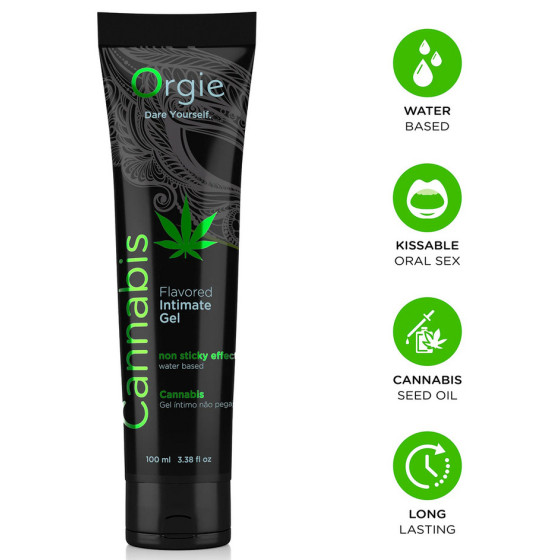 Lubrifiant Eau aromatisé Cannabis Orgie 100 ml