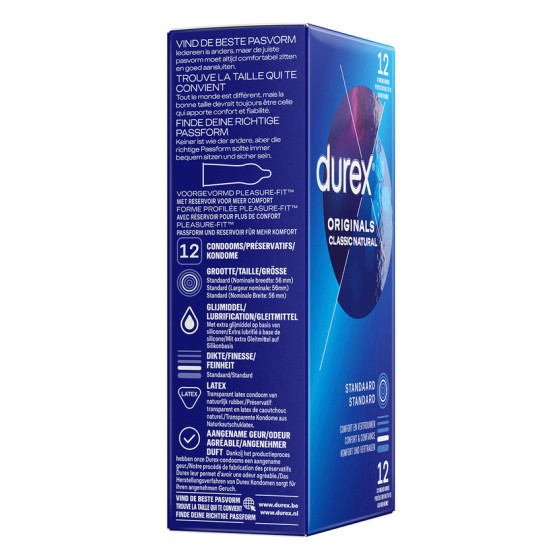 Condoms Durex Originals Natural 56mm x12