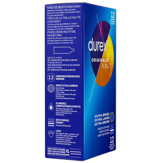 Condoms Durex Originals XXL x12
