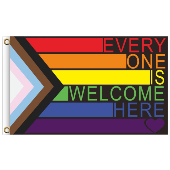 Drapeau LGBT+ Welcome Here 90 x 150cm