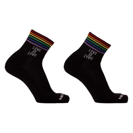 Chaussettes Love is Love Rainbow-Noir