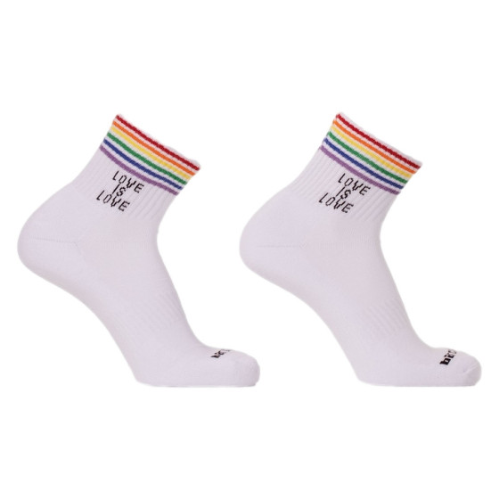 Chaussettes Love is Love Rainbow-Blanc