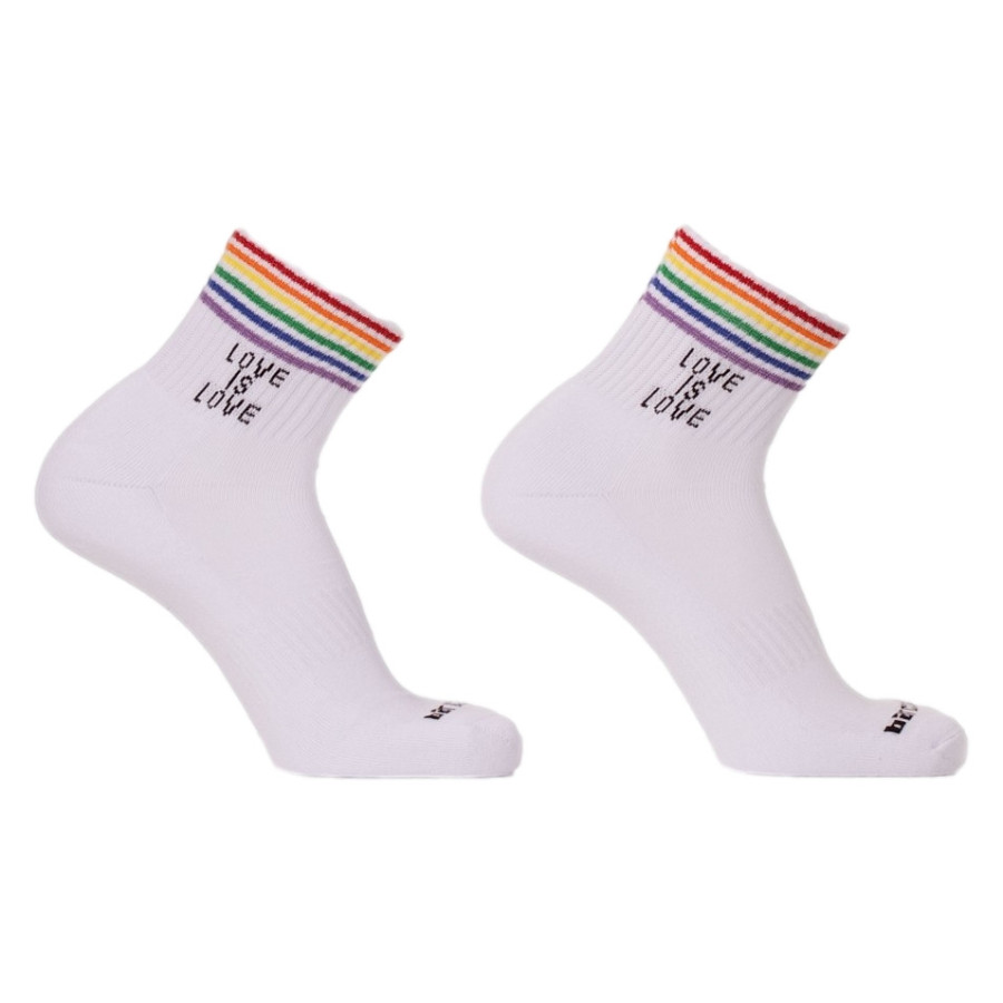 Chaussettes Love is Love Rainbow-Blanc