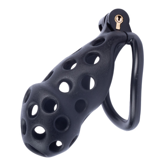 Cage de chasteté Dotty XL 10 x 4cm Noire