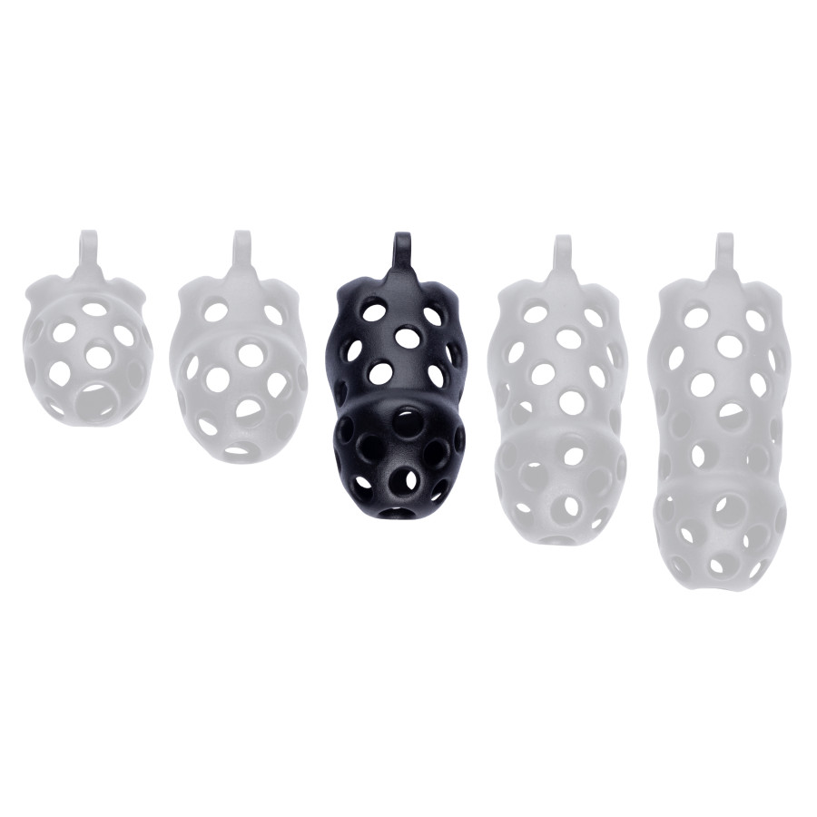 Dotty chastity cage L 9.5 x 3.9cm Black