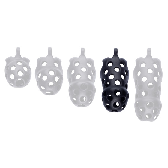 Cage de chasteté Dotty XL 10 x 4cm Noire