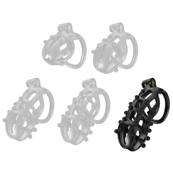 Cage de chasteté Point Up XXL 12 x 4 cm Noire